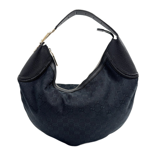 Black GG Canvas Hobo Shoulder Bag