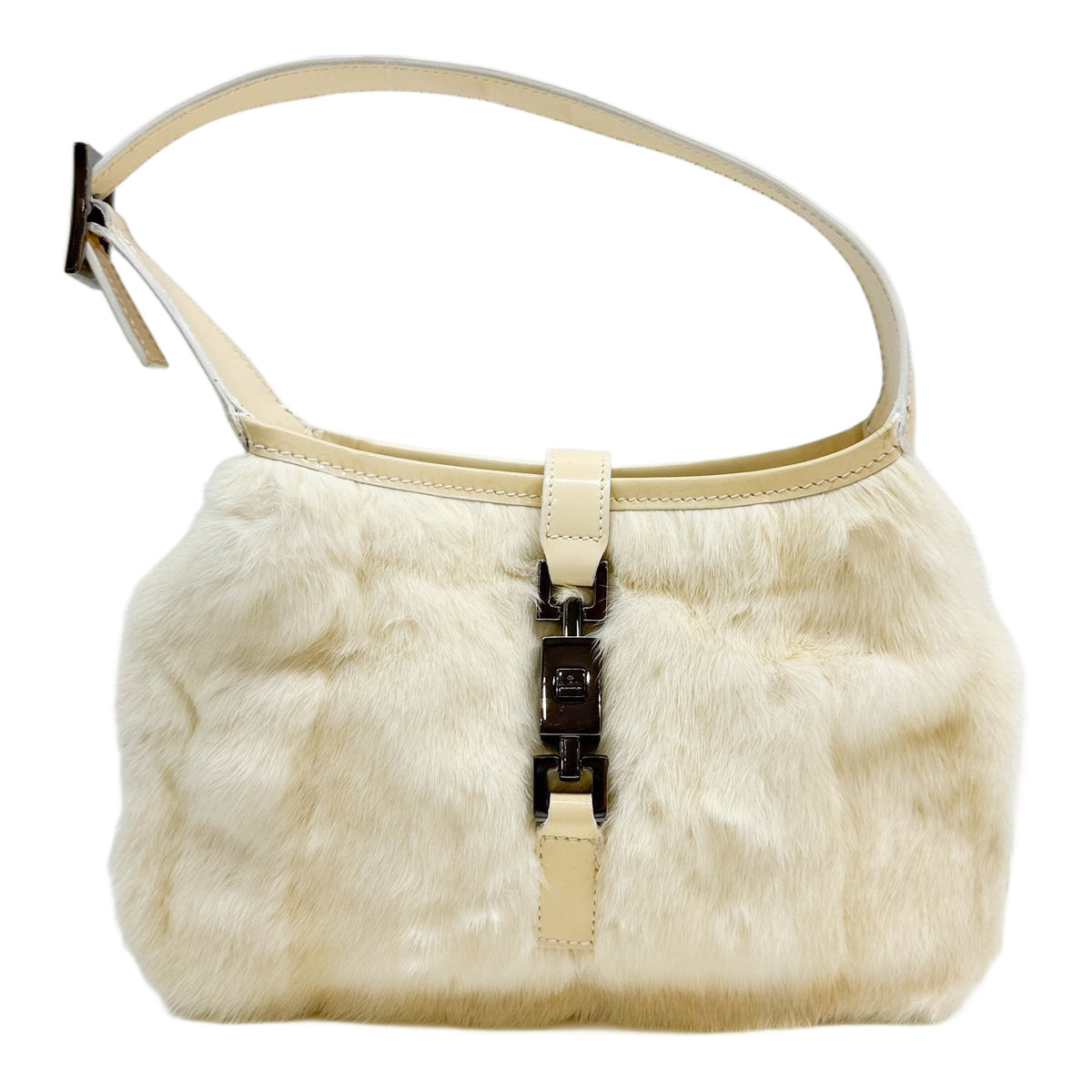 Mini Jackie Cream Fur Hand Bag