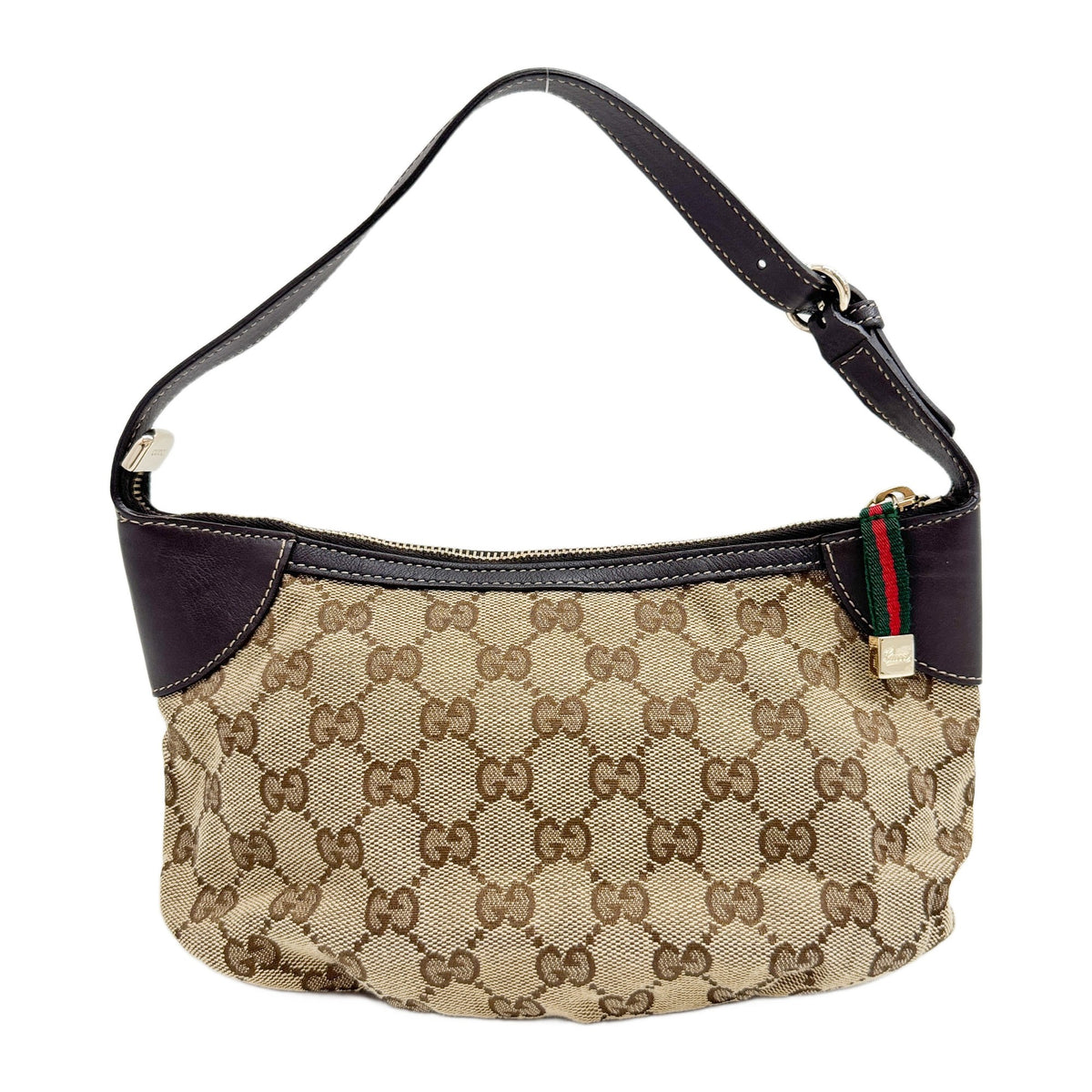 Brown GG Canvas Pochette Hand Bag