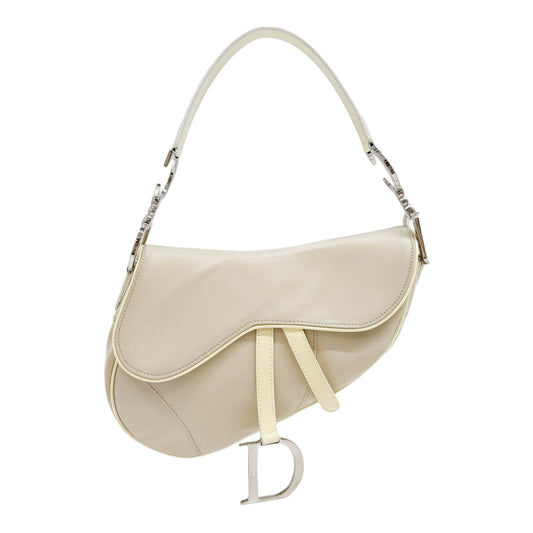 Saddle Beige Canvas Shoulder Bag