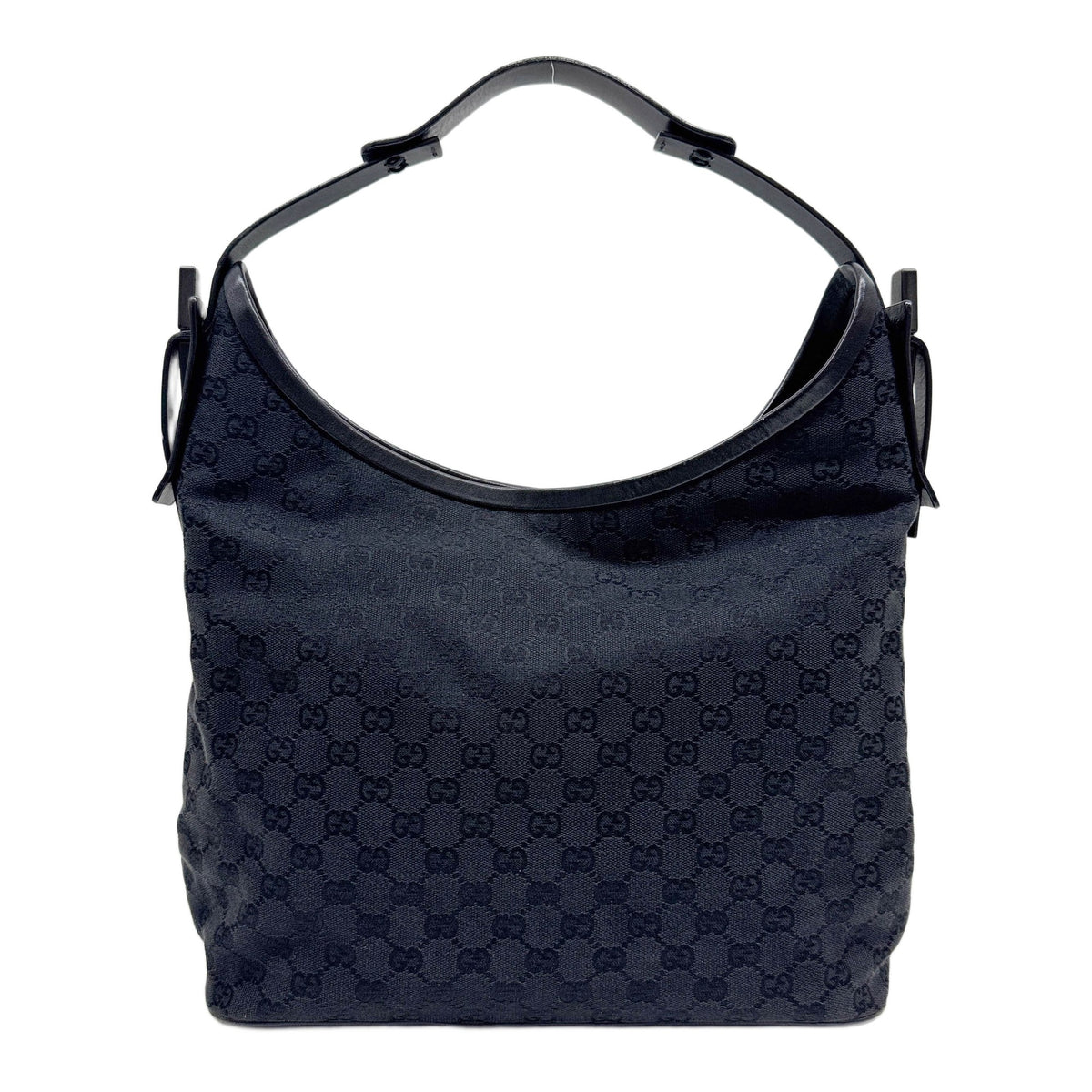 Black GG Canvas Shoulder Bag
