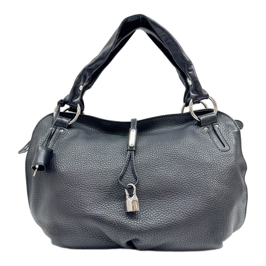 Small Bittersweet Black Leather Shoulder Bag