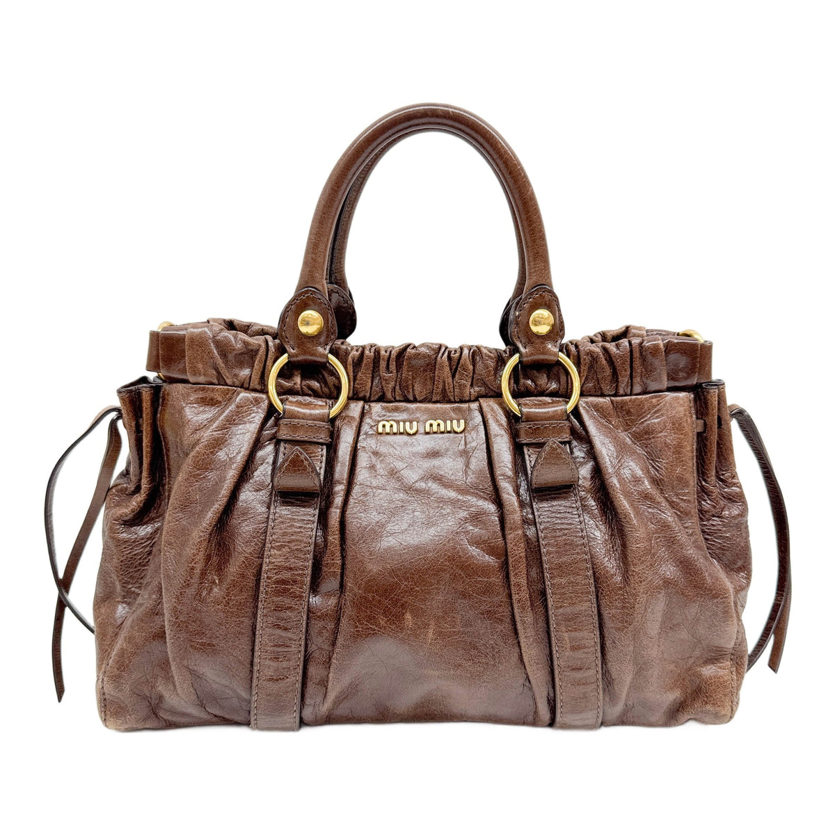 Vitello Brown Leather Hand Bag