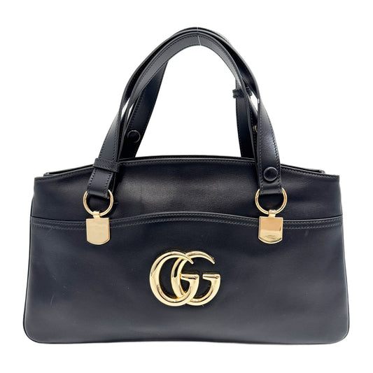 Arli Black Leather Shoulder Bag