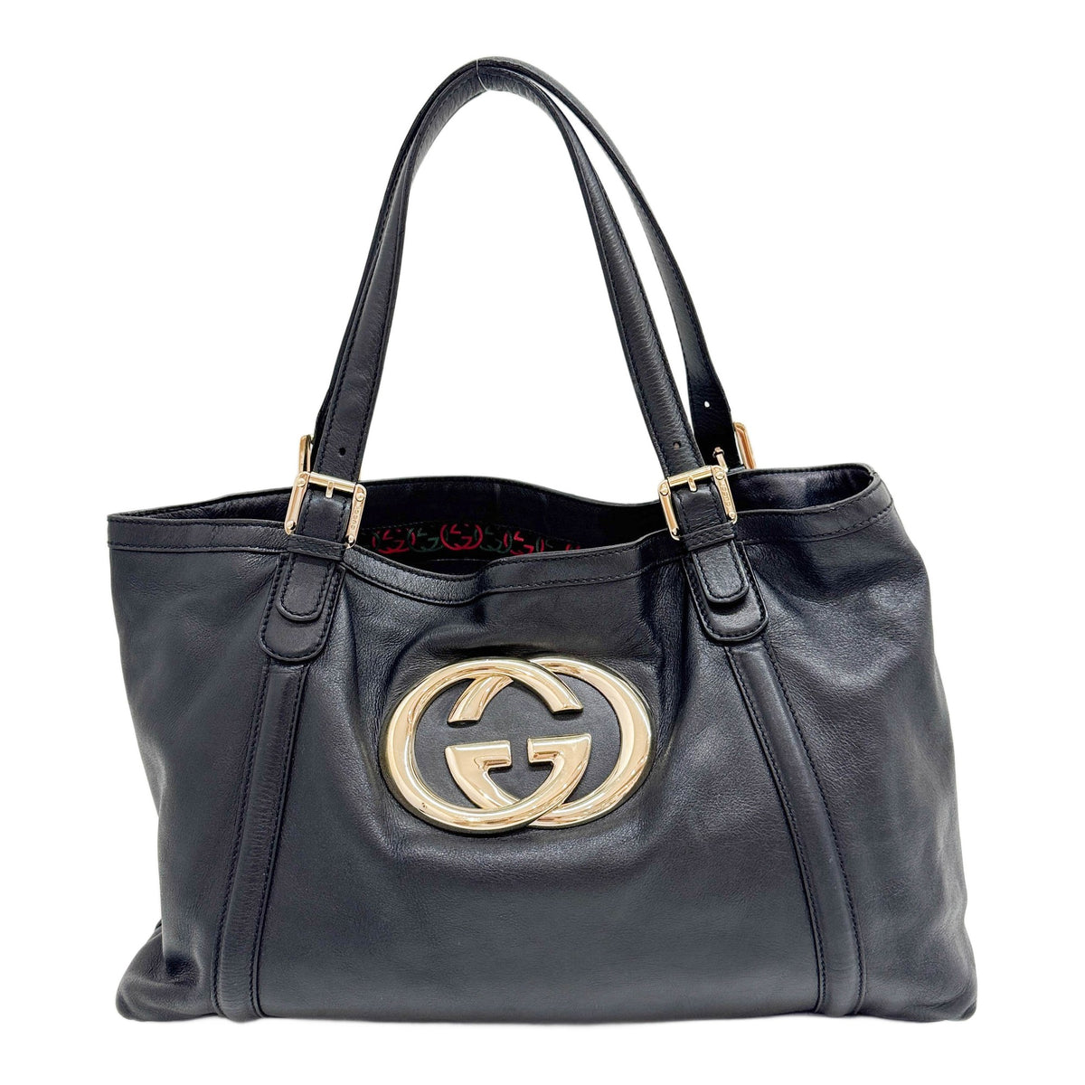 Britt Black Leather Shoulder Bag