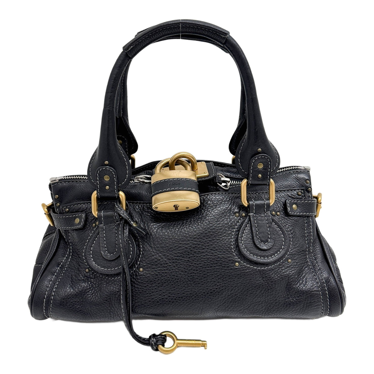 Paddington Black Leather Shoulder Bag