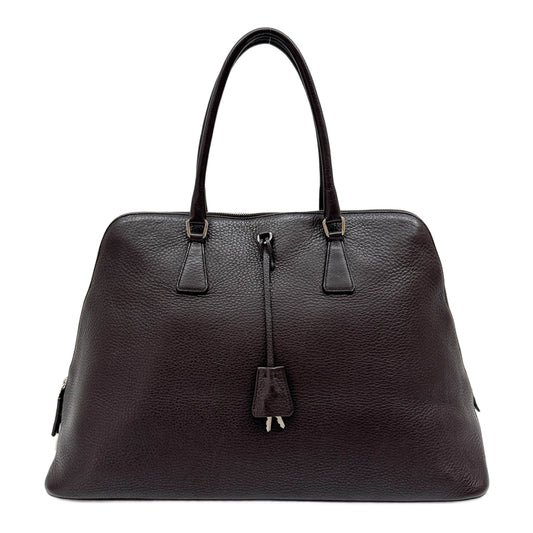Dark Brown Leather Hand Bag