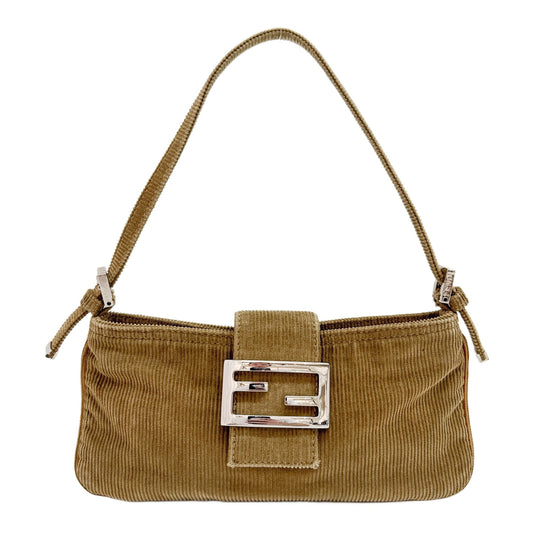 Brown Corduroy Shoulder Bag