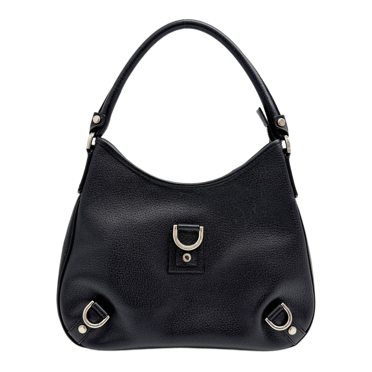 Abbey Black Leather Shoulder Bag