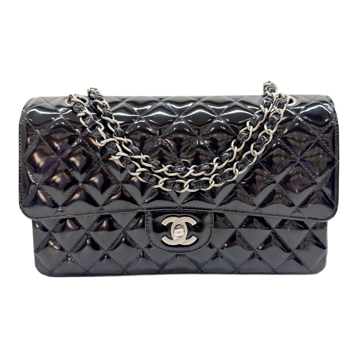 Classic Double Flap 2000-2002 Matelasse Black Leather Shoulder Bag