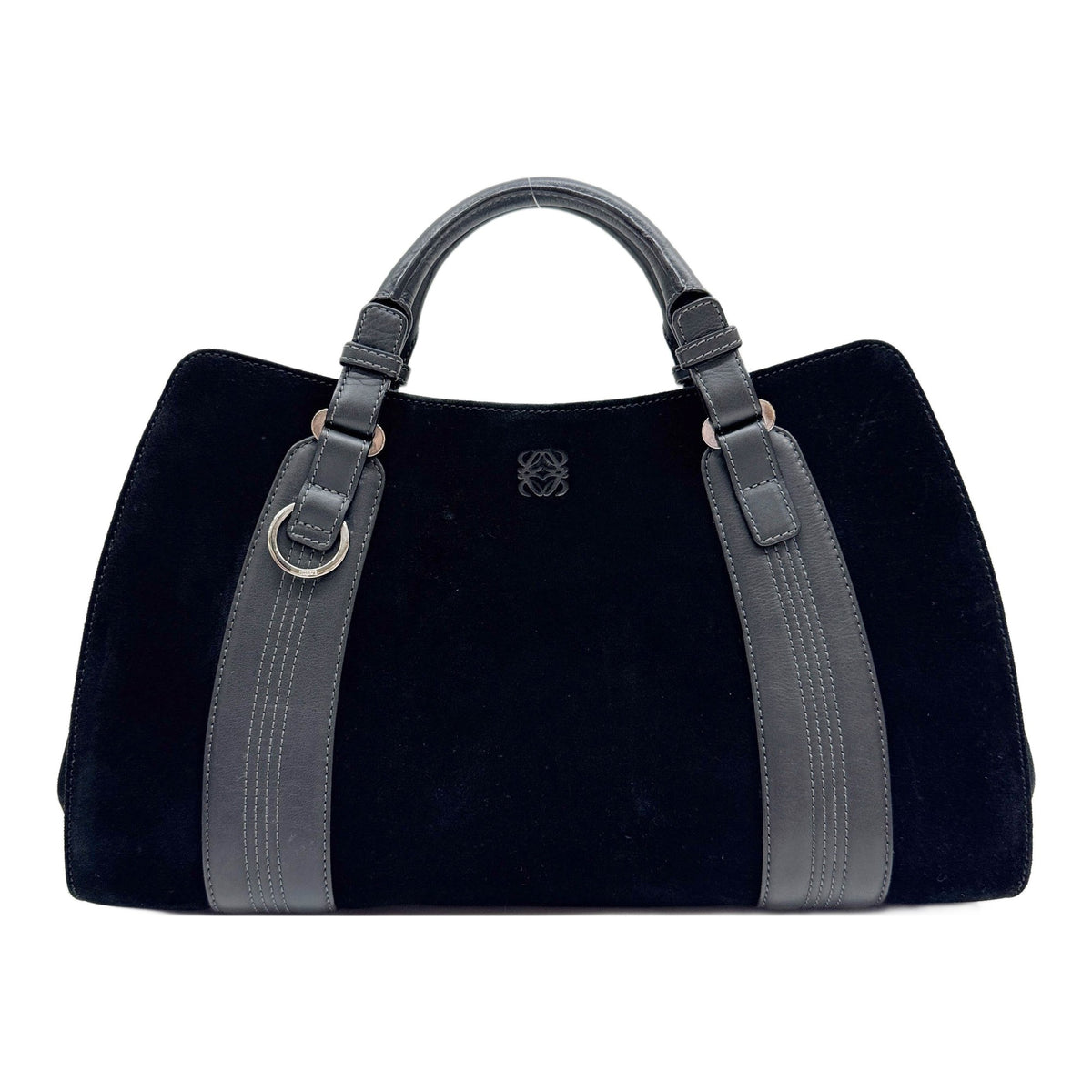 Anagram Black Suede Hand Bag