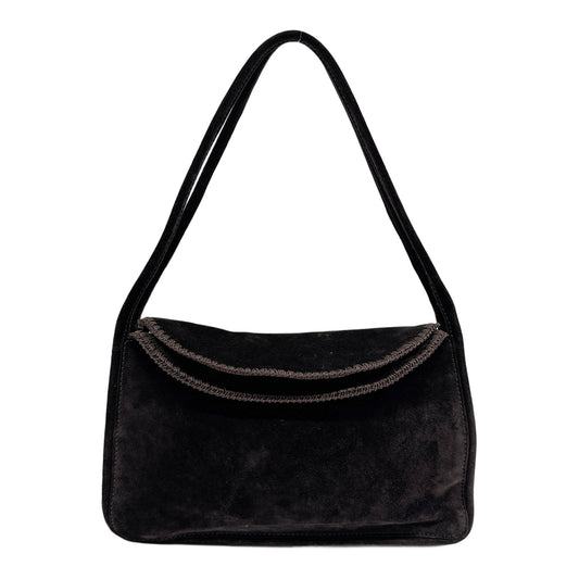 Brown Suede Shoulder Bag