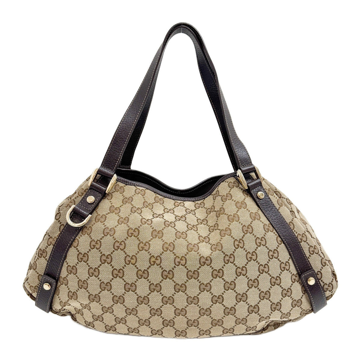 Abbey Brown GG Canvas Shoulder Bag
