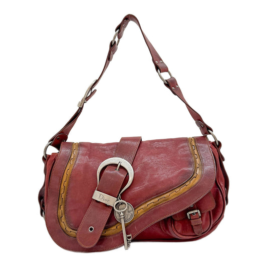 Gaucho Bordeaux Red Leather Shoulder Bag