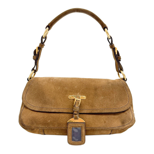 Brown Suede Shoulder Bag
