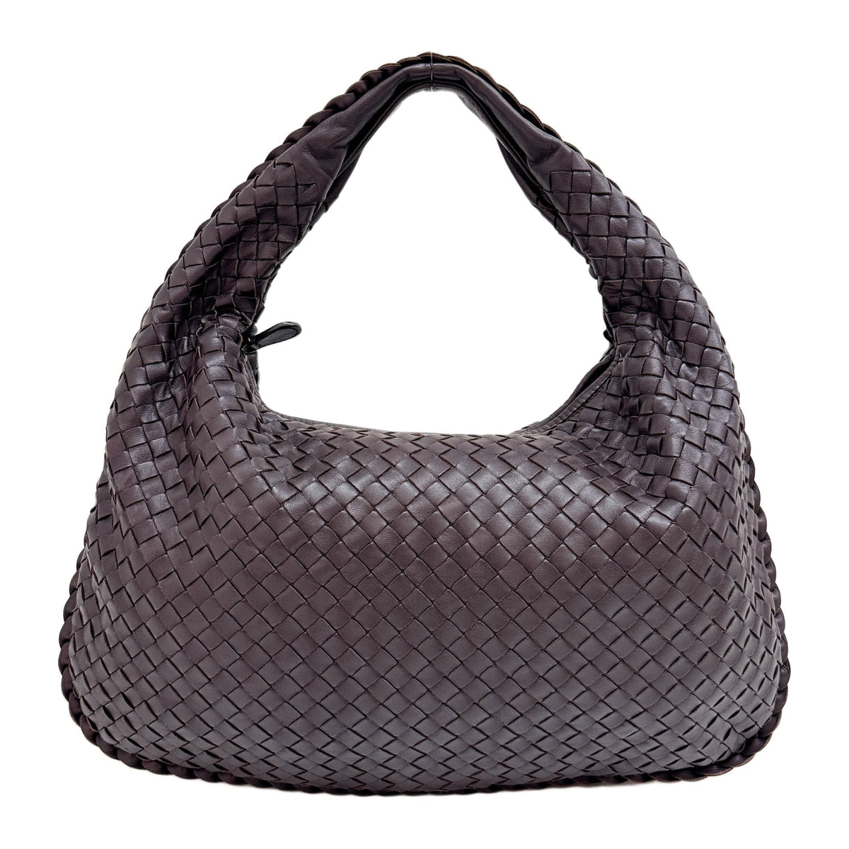 Veneta Intrecciato Brown Leather Shoulder Bag