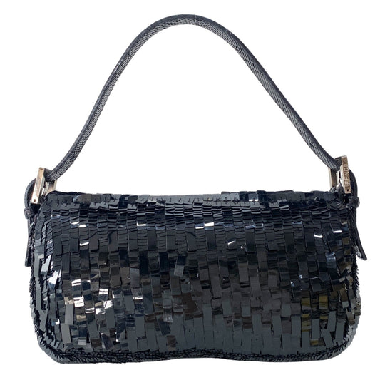 FENDI Baguete Black Sequin Shoulder Bag, in , Sold by HIVE PRELOVED - Shoulder Bags, ,