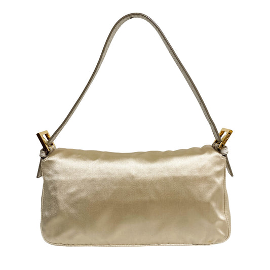 FENDI Baguette Beige Satin with Rhinestone Hardware, in , Sold by HIVE PRELOVED - Shoulder Bags, ,