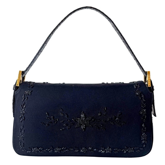 FENDI Baguette Black Beaded Shoulder Bag, in , Sold by HIVE PRELOVED - Shoulder Bags, ,