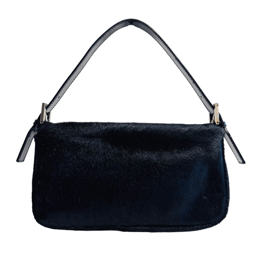 FENDI Baguette Black Pony Hair Shoulder Bag, in , Sold by HIVE PRELOVED - Shoulder Bags, ,