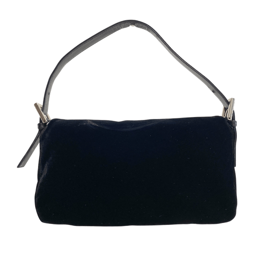 FENDI Baguette Black Velvet Rhinestone Hardware Shoulder Bag, in , Sold by HIVE PRELOVED - Shoulder Bags, ,