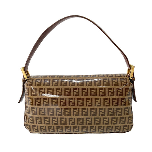 FENDI Baguette Brown Coated Canvas Shoulder Bag, in , Sold by HIVE PRELOVED - Shoulder Bags, ,