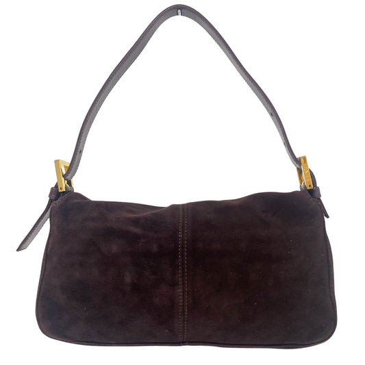 FENDI Baguette Brown Suede Shoulder Bag, in , Sold by HIVE PRELOVED - Shoulder Bags, ,