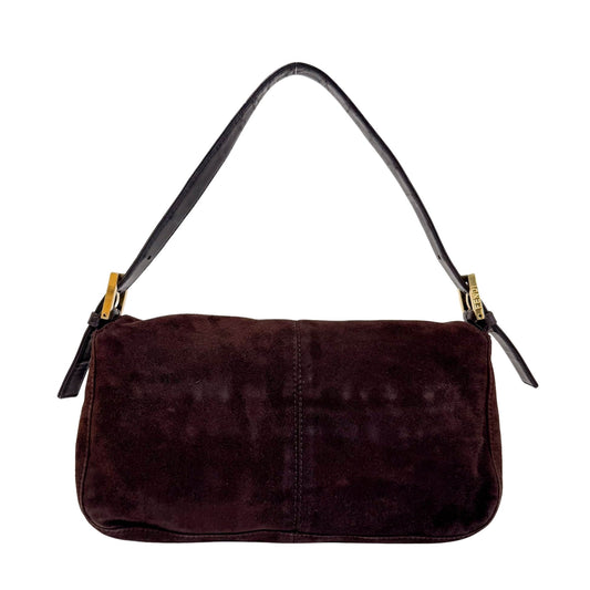FENDI Baguette Brown Suede Shoulder Bag, in , Sold by HIVE PRELOVED - Shoulder Bags, ,
