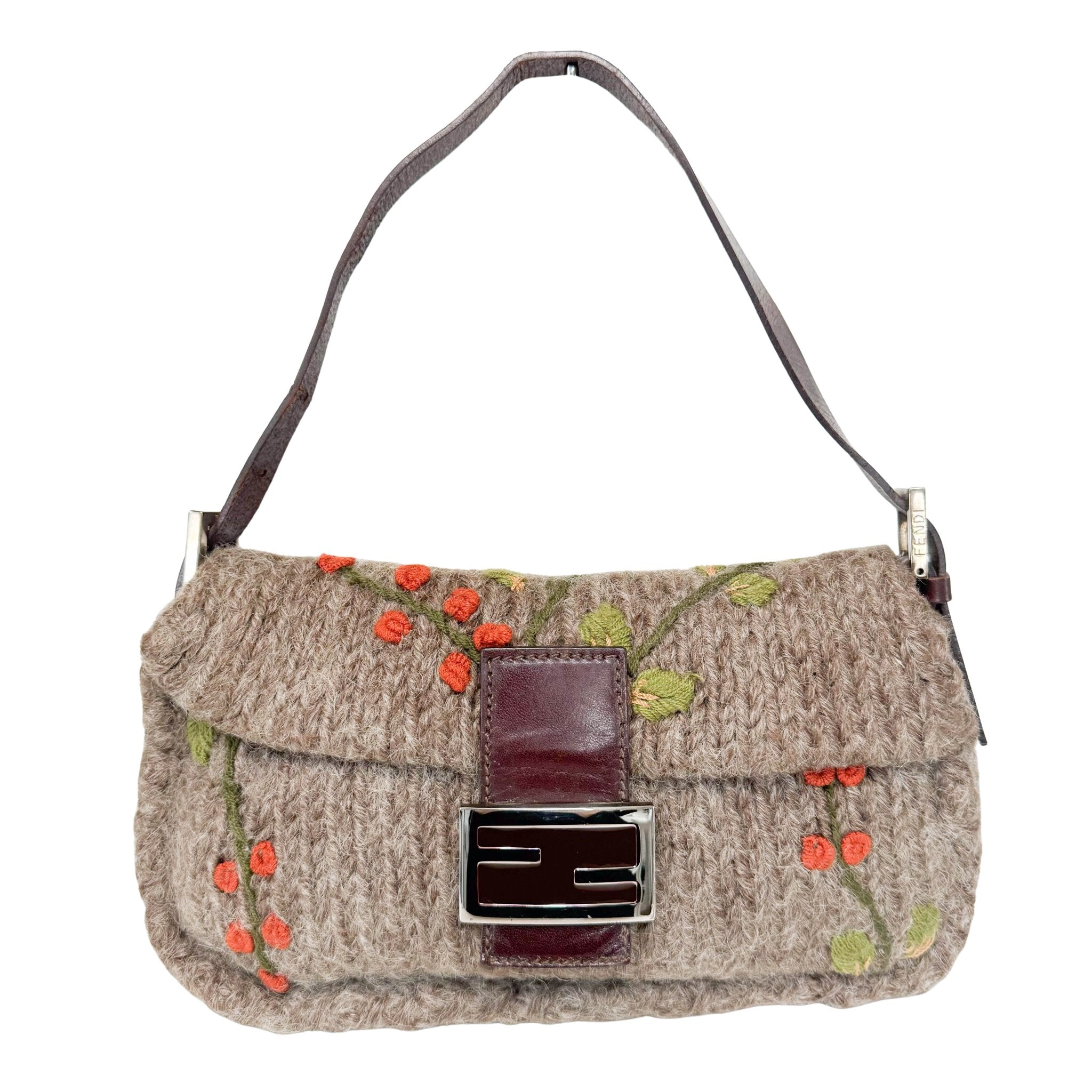 Vintage Fendi Baguette evapora Bag Brown