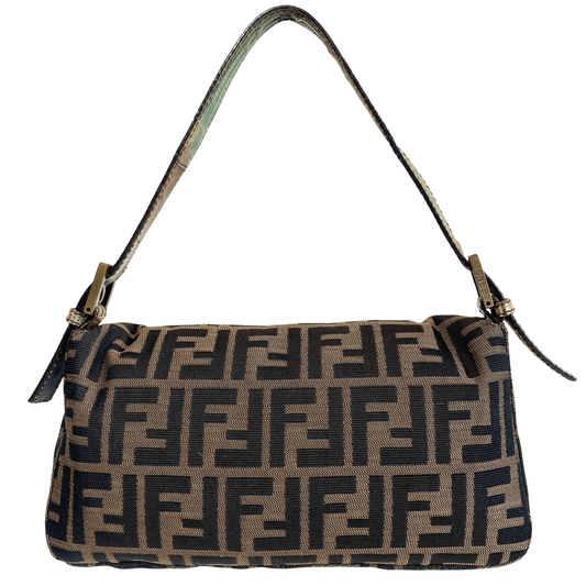 FENDI Baguette Brown Zucca Canvas/Ponyhair Shoulder Bag, in , Sold by HIVE PRELOVED - Shoulder Bags, ,