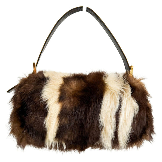 FENDI Baguette Brown/Beige Far Sparkly Hardware, in , Sold by HIVE PRELOVED - Shoulder Bags, ,