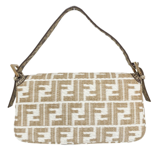 FENDI Baguette FF White Beige Raffia / Python Belt Shouler Bag, in , Sold by HIVE PRELOVED - Sale, Shoulder Bags,