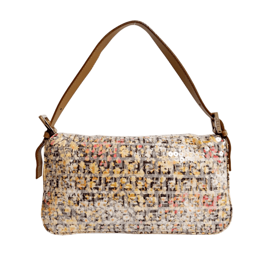 FENDI Baguette Floral Design Sequin Shoulder Bag, in , Sold by HIVE PRELOVED - Shoulder Bags, ,