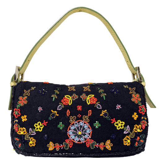 FENDI Baguette Floral Pattern Beads Embroidered, in , Sold by HIVE PRELOVED - Shoulder Bags, ,
