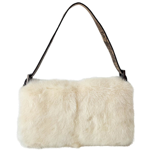 FENDI Baguette Fur Leather Shoulder Bag, in , Sold by HIVE PRELOVED - Shoulder Bags, ,