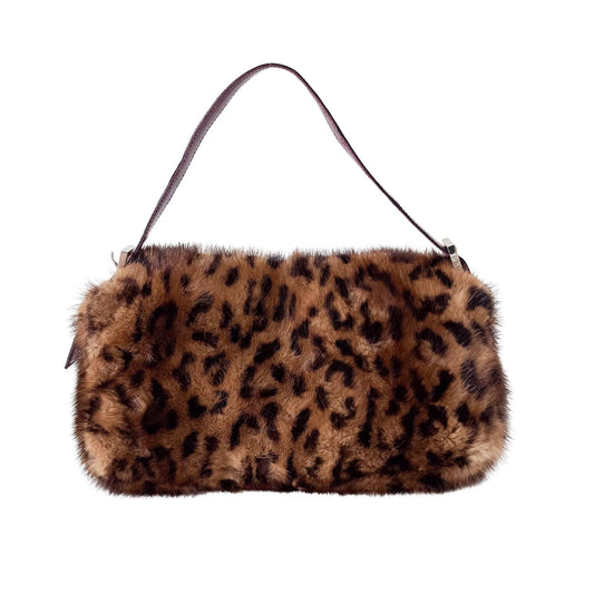 FENDI Baguette Fur Leopard Print Shoulder Bag, in , Sold by HIVE PRELOVED - Shoulder Bags, ,