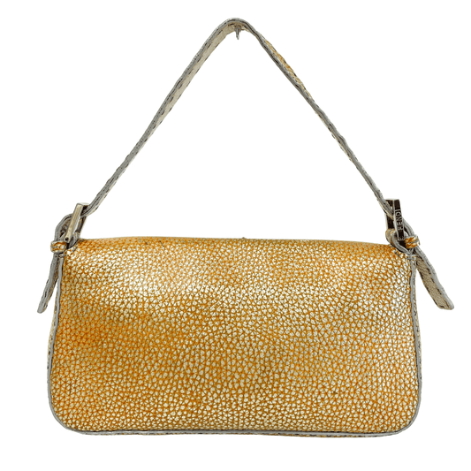 FENDI Baguette Gold Selleria Leather Shoulder Bag, in , Sold by HIVE PRELOVED - Shoulder Bags, ,