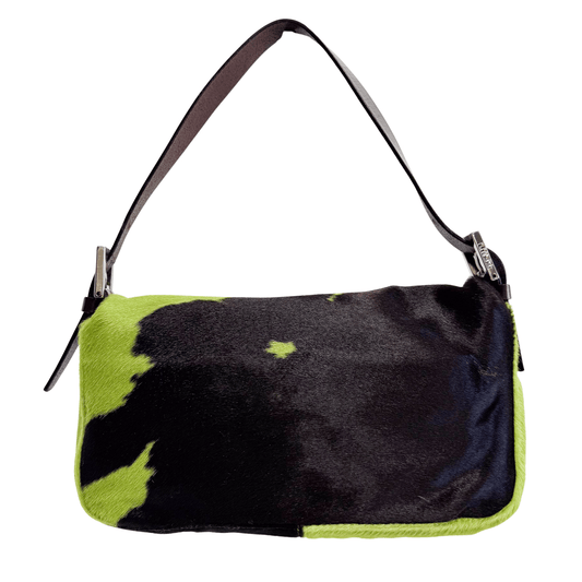 FENDI Baguette Green Pony Hair Shoulder Bag, in , Sold by HIVE PRELOVED - Shoulder Bags, ,