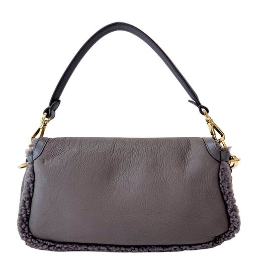 FENDI Baguette Grey Leather Soft Interior Lining Shoulder Bag, in , Sold by HIVE PRELOVED - Shoulder Bags, ,