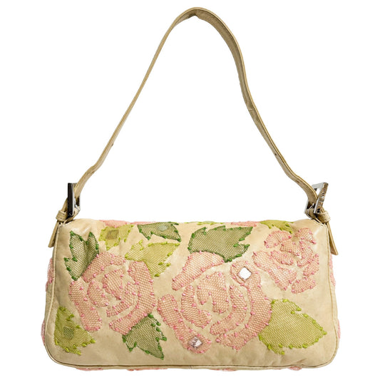 FENDI Baguette Leather Flower Embroidered, in , Sold by HIVE PRELOVED - Shoulder Bags, ,