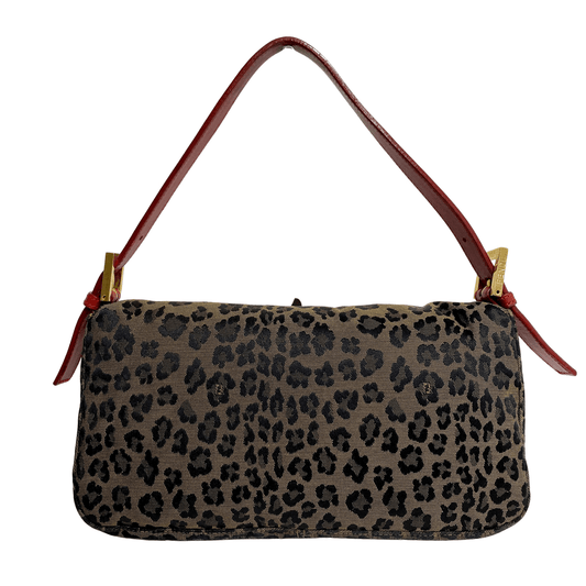 FENDI Baguette Leopard Print Red Shoulder Bag, in , Sold by HIVE PRELOVED - Shoulder Bags, ,