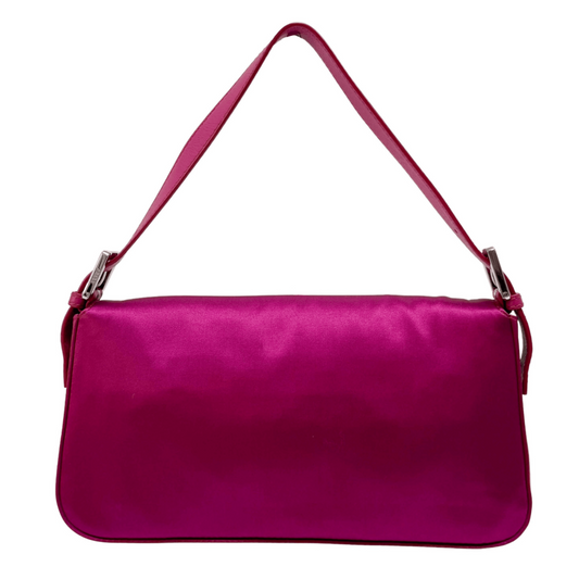 FENDI Baguette Pink Silk with Large Crystals Shoulder Bag, in , Sold by HIVE PRELOVED - Shoulder Bags, ,