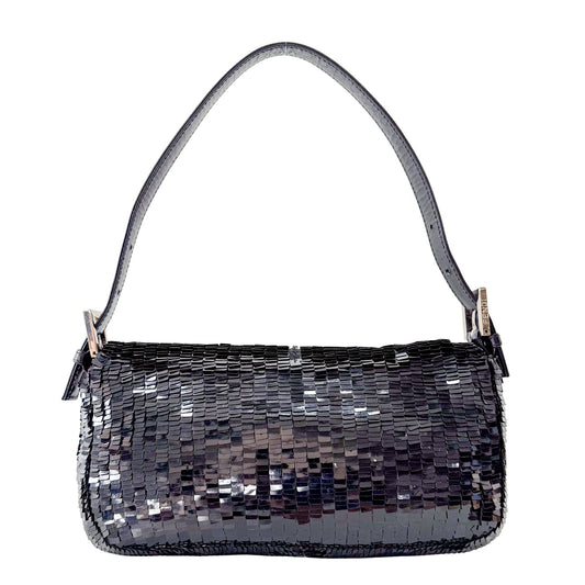 FENDI Baguette Sequin Black Shoulder Bag, in , Sold by HIVE PRELOVED - Shoulder Bags, ,