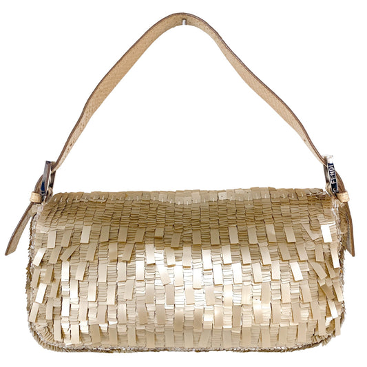 FENDI Baguette Sequin Champagne Gold, in , Sold by HIVE PRELOVED - Shoulder Bags, ,