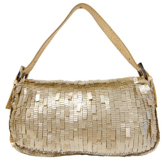 FENDI Baguette Sequin Champagne Gold, in , Sold by HIVE PRELOVED - Shoulder Bags, ,