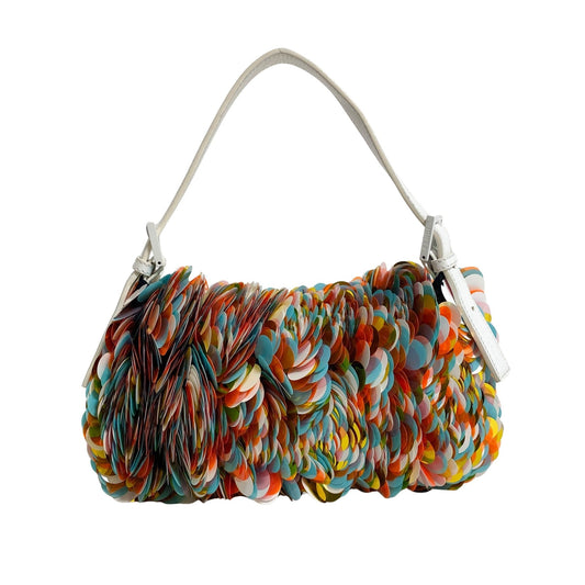 FENDI Baguette Sequin Paillettes Multicolour / White Shoulder Bag, in , Sold by HIVE PRELOVED - Shoulder Bags, ,