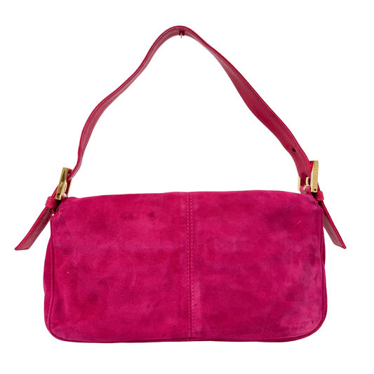 FENDI Baguette Suede Pink Shoulder Bag, in , Sold by HIVE PRELOVED - Shoulder Bags, ,