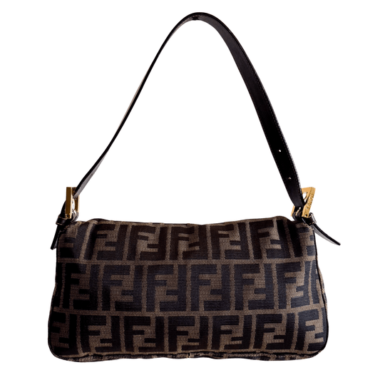 FENDI Baguette Zucca Gold Hardware Shoulder Bag, in , Sold by HIVE PRELOVED - Shoulder Bags, ,