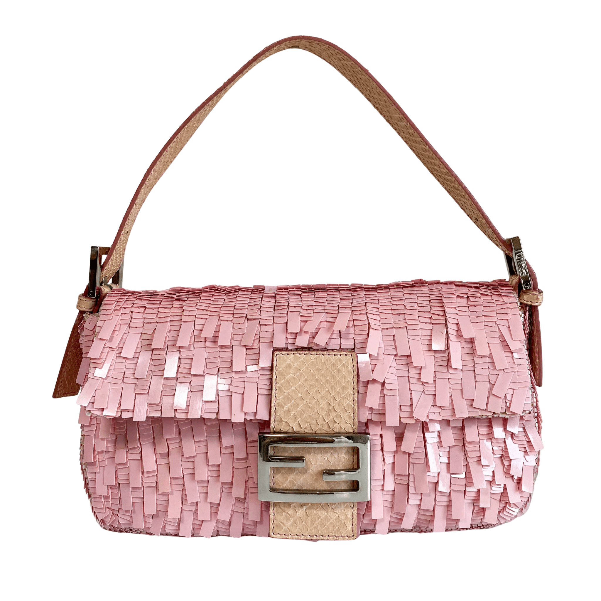 FENDI Baguette Pink Sequin Shoulder Bag – HIVE PRELOVED
