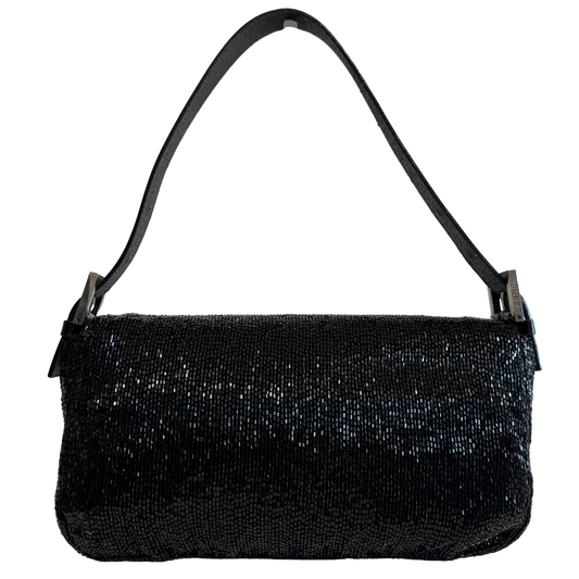 FENDI Black Beaded Baguette Shoulder Bag, in , Sold by HIVE PRELOVED - Shoulder Bags, ,